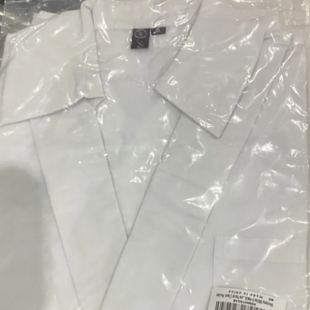 White Puff-Sleeve V-Neck Blouse - Picture 4 of 4